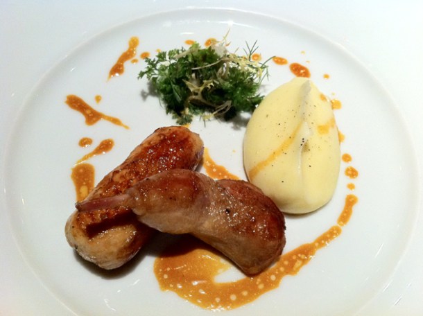 foie gras stuffed quail at l'atelier joel robuchon las vegas
