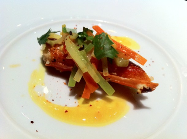 king crab a la plancha at l'atelier joel robuchon las vegas