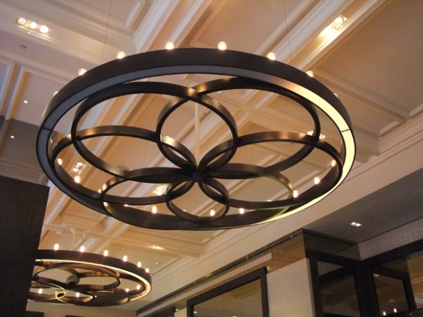 light fixtures at Dinner by heston blumenthal