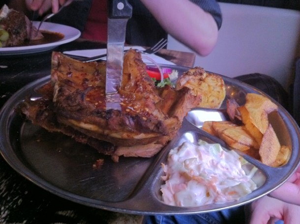 garlic baby back ribs at garlic and shots