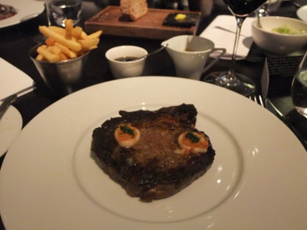 hereford rib eye medium at dinner by heston blumenthal