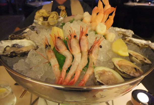 shellfish platter at senkai regent street