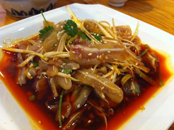 sliced pig's ear at san xia ren jia