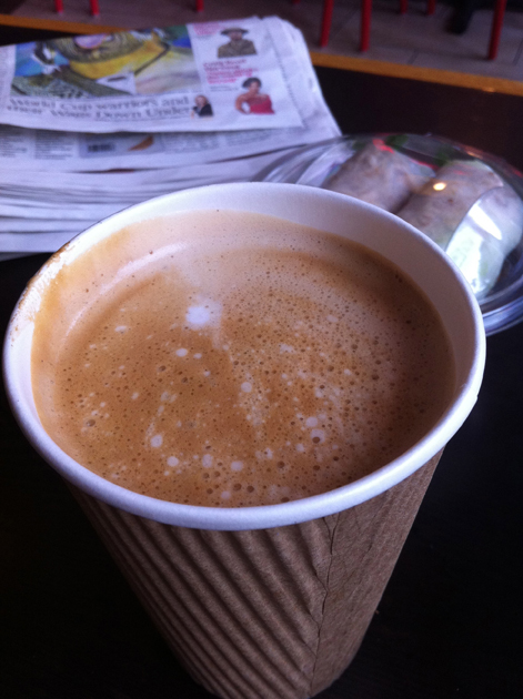 a flat white from the caphe house