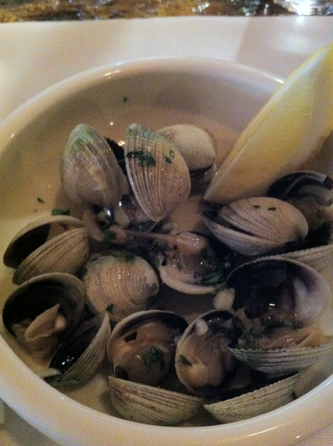 grilled cockles in garlic butter at st anselm