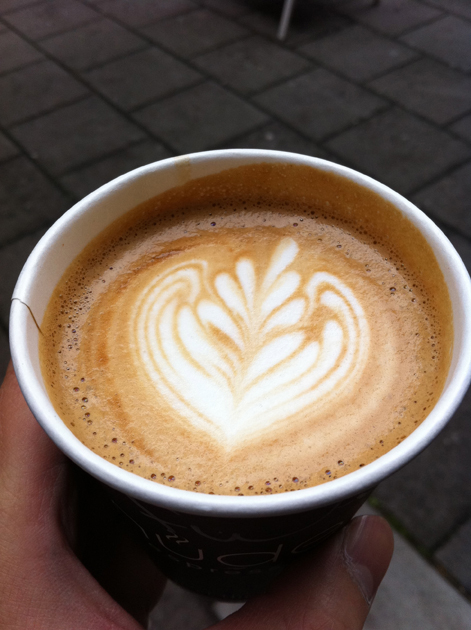 a flat white from nude espresso