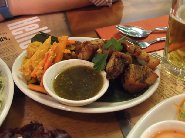 grilled pork bakkwa jerky at banana tree indochina kitchen wardour street