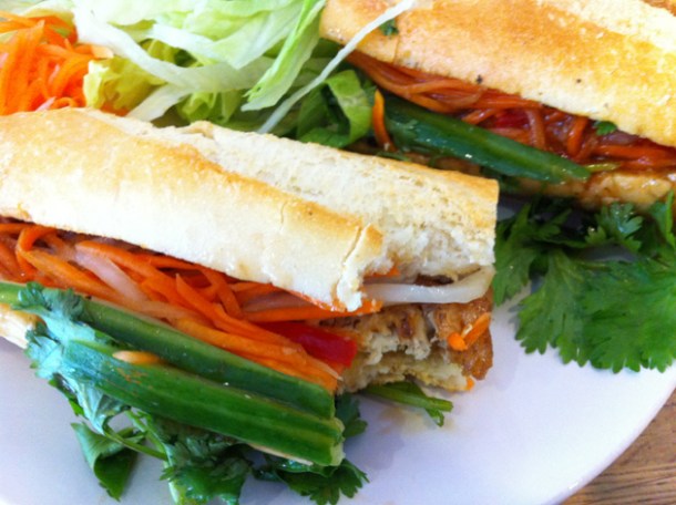 tofu banh mi at caphe house