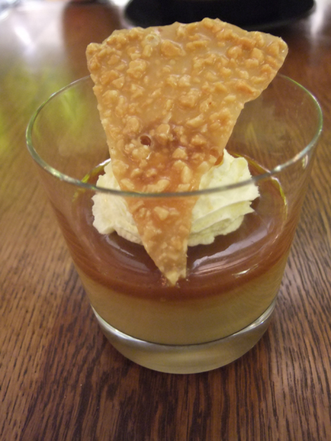 butterscotch and whiskey caramel cream at bread street kitchen