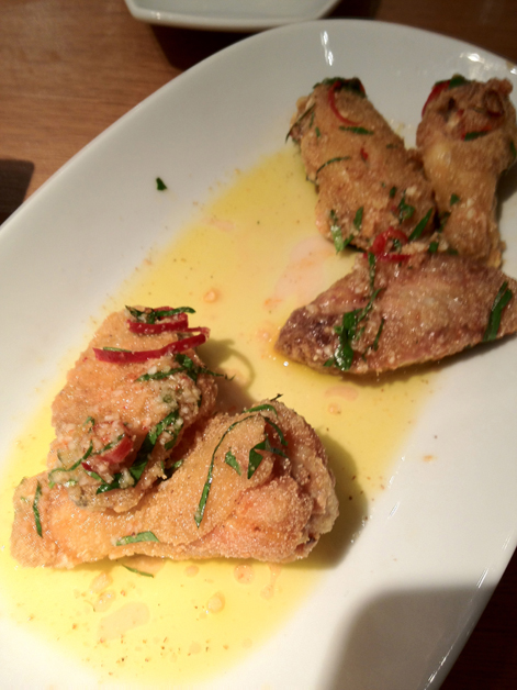 chicken wings in garlic lemon and chillies at fino