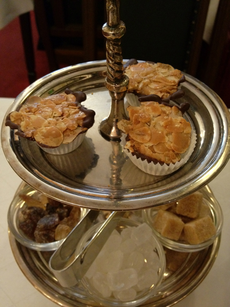chocolate and peanut petit fours at boettners