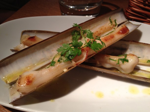 razor clams at fino