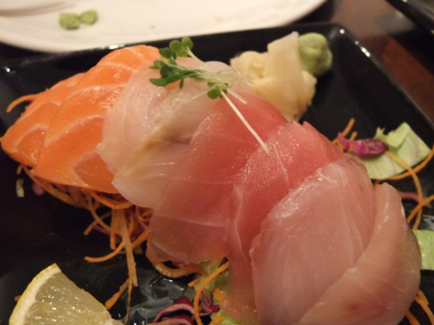 sashimi platter at koi