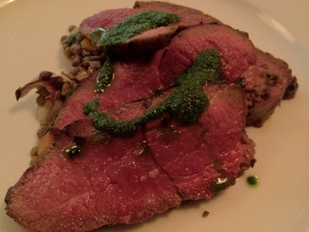 lamb, lentils and raddichio at pizarro
