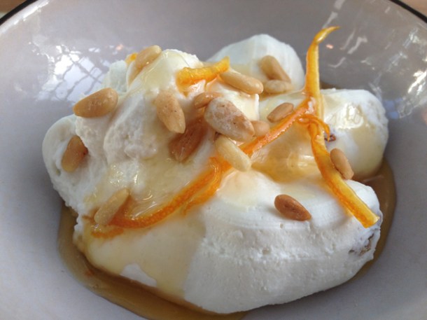 buffalo ricotta dessert at obika