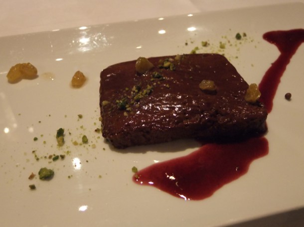 chocolate parfait at Trois Garçons