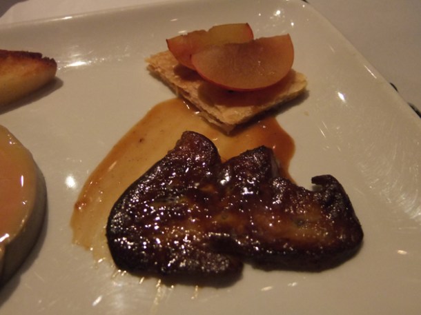 seared foie gras at trois garcons