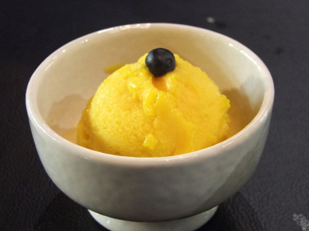 tropical fruit sorbet at suda