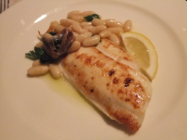 plaice a la plancha with beans at mele e pere
