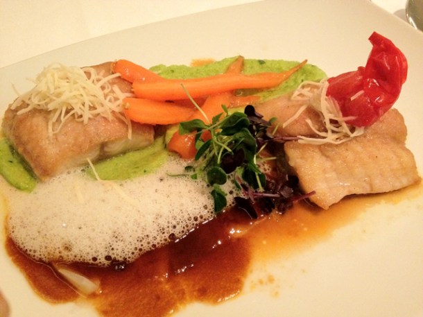 catfish and polenta at eisvogel vienna