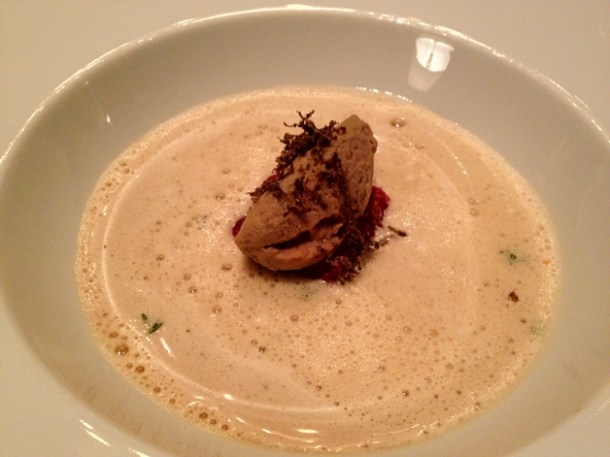 deer, red cabbage with perigord truffle at anna sacher
