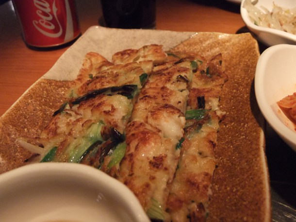 seafood korean pancake at asadal