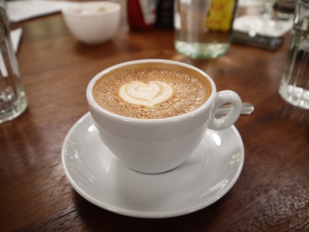 flat white at hawksmoor guildhall breakfast