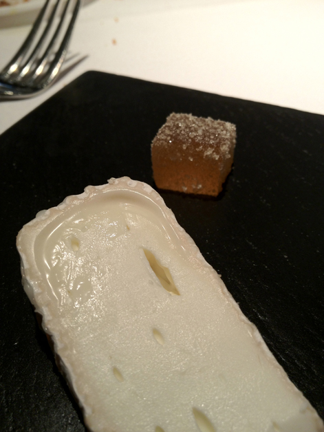 goat's cheese with honey compote at cinc sentits