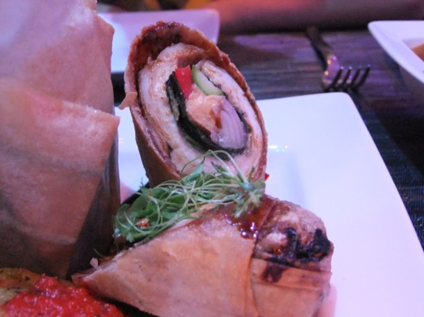 jerk chicken roulade at bubba's