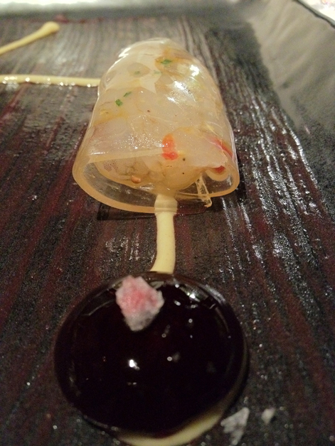 shrimp tartar at moments mandarin oriental barcelona