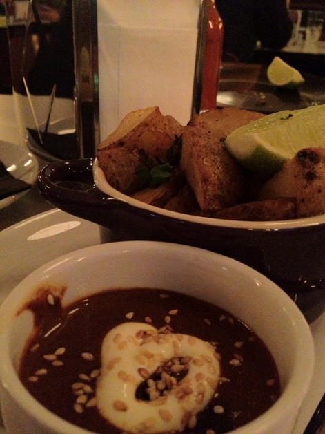 roast potatoes with mole negro at la bodega negra