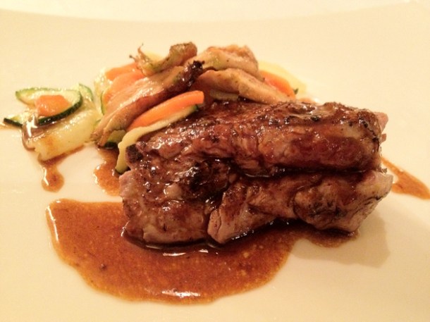 sirloin and root vegetables at manairo