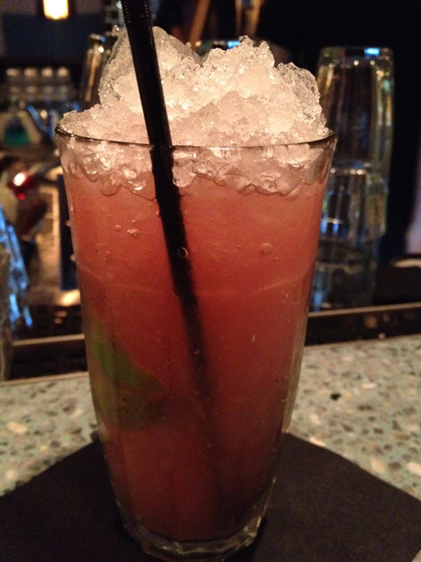 non-alcoholic watermelon cocktail at la bodega negra
