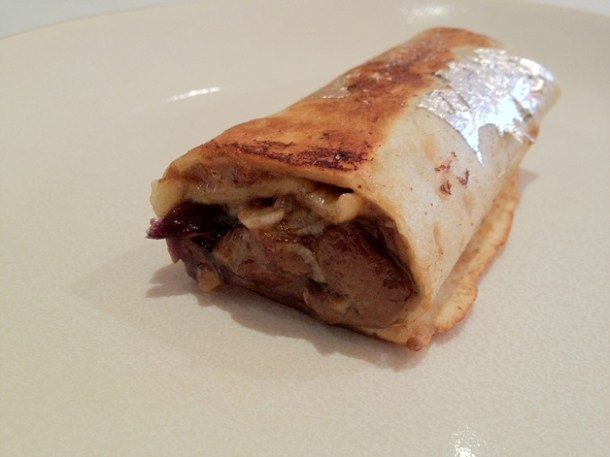 foie gras duck burrito at gelonch
