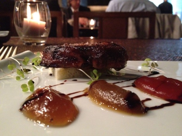 pan fried foie gras at t8
