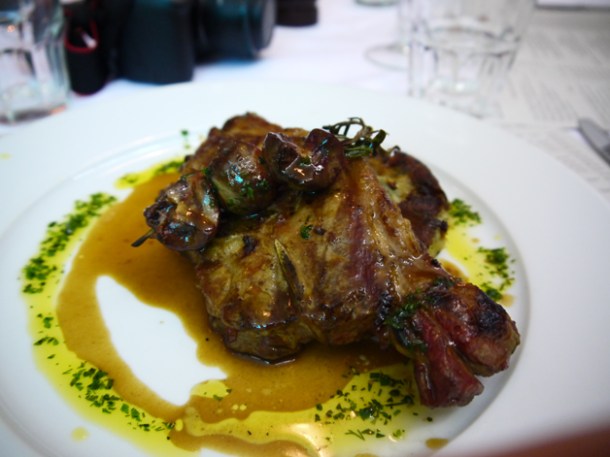 the lamb chop at the rivington grill shoreditch