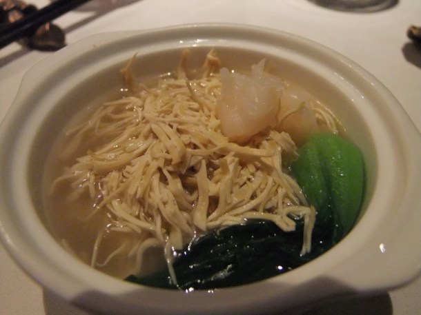 tofu in chicken broth at soahc