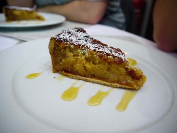 treacle tart with devonshire cream at the rivington grill shoreditch
