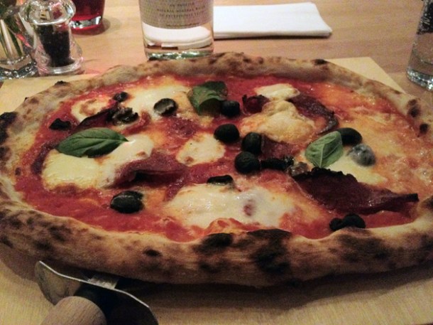 salame piccante pizza at meter shoreditch