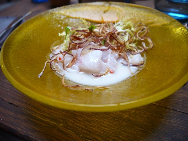 sea bream ceviche at lima rathbone place