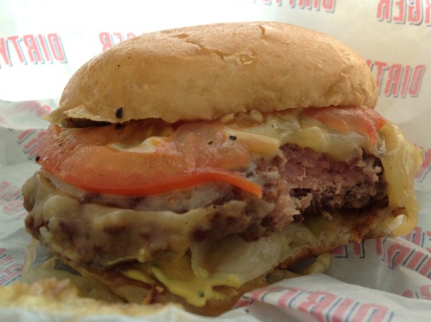 dirty burger cheeseburger