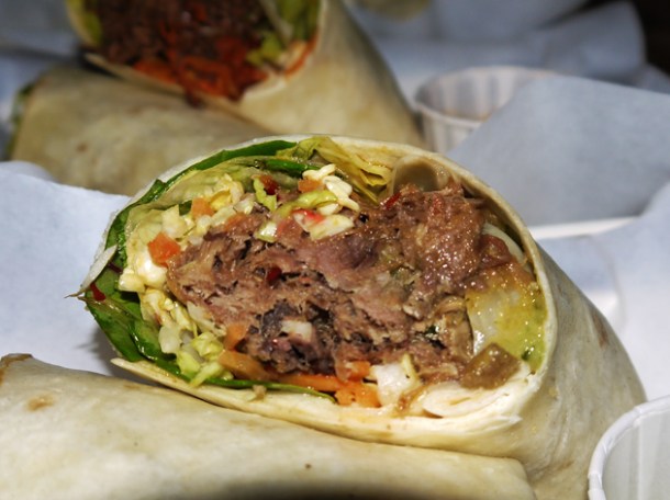 braised pork cheek burrito at death by burrito at catch