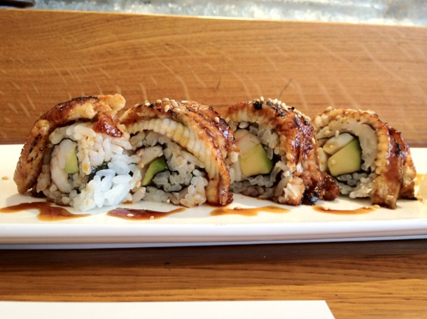 dragon sushi rolls at toku