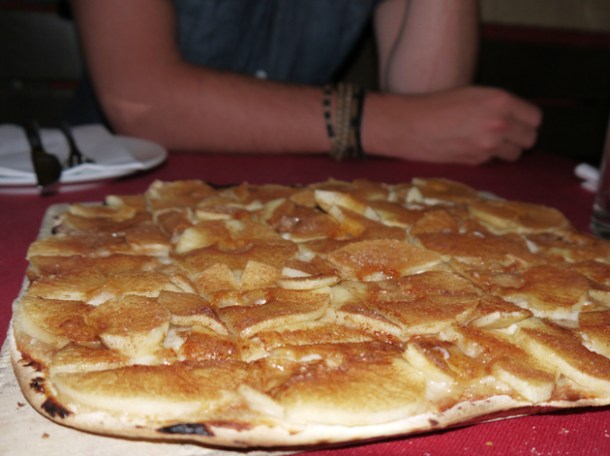 apple, cinnamon and calvados tarte flambée at Renger-Patzsch