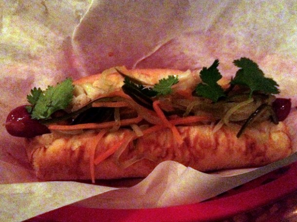 small eye hot dog at bubbledogs