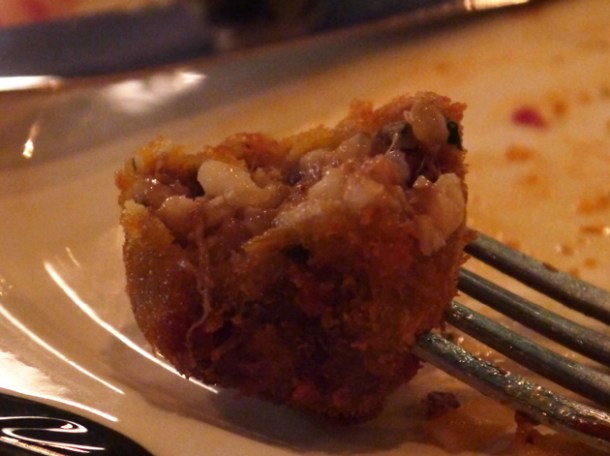 arancini rice ball at beard to tail