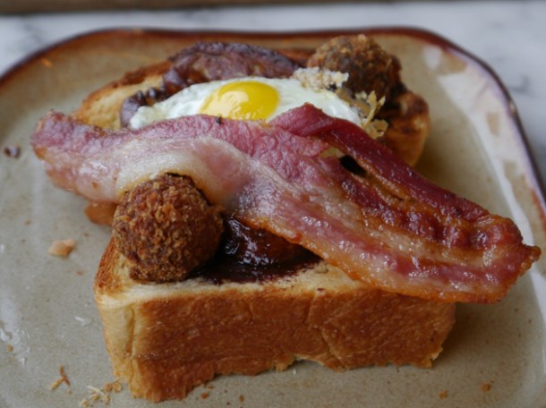 foie gras all day breakfast at duck and waffle