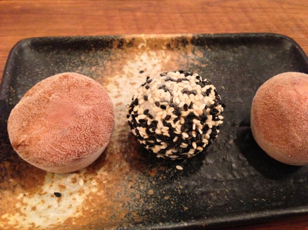 mochi ice cream at tonkotsu