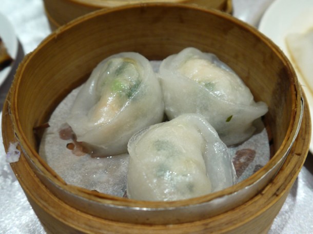 prawn and chive dumplings at citystar taipei