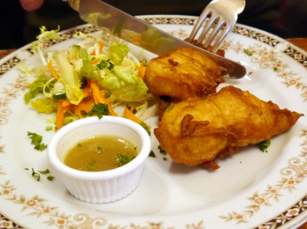 battered tofu starter at the coach and horses